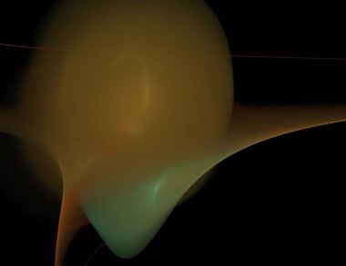 Siyah Renk Üzerine Bir Dijital Fraktal Resmi