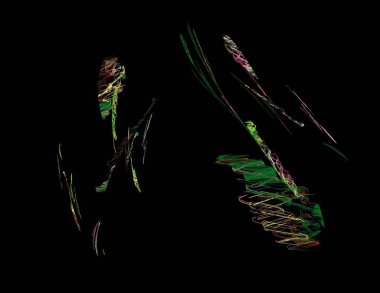 Siyah Renk Üzerine Bir Dijital Fraktal Resmi