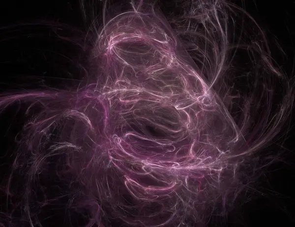 Image of one Digital Fractal on Black Color — Stock Photo, Image