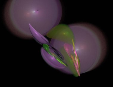 Siyah Renk Üzerine Bir Dijital Fraktal Resmi