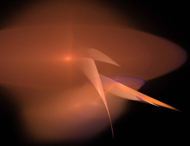 Siyah Renk Üzerine Bir Dijital Fraktal Resmi