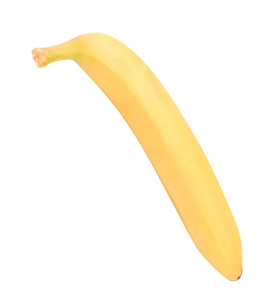 Una Banana Gialla Cruda Isolata Nella Giornata Sole Secco — Foto Stock