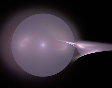 Siyah Renk Üzerine Bir Dijital Fraktal Resmi