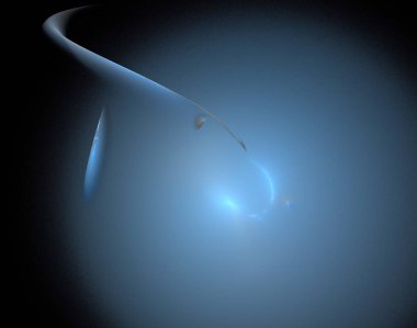 Siyah Renk Üzerine Bir Dijital Fraktal Resmi