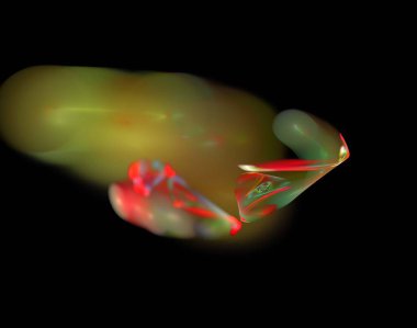 Siyah Renk Üzerine Bir Dijital Fraktal Resmi