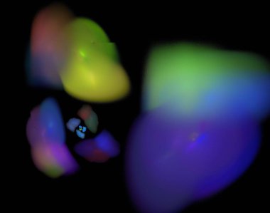 Siyah Renk Üzerine Bir Dijital Fraktal Resmi