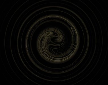 Siyah Renk Üzerine Bir Dijital Fraktal Resmi