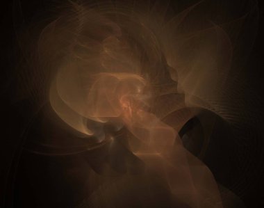 Siyah Renk Üzerine Bir Dijital Fraktal Resmi