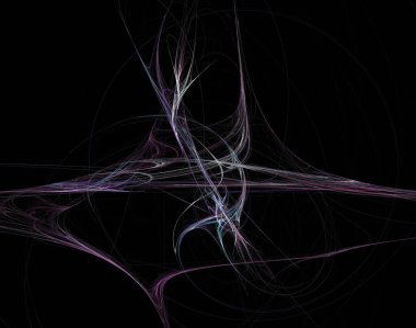 Siyah Renk Üzerine Bir Dijital Fraktal Resmi