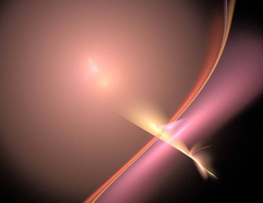 Siyah Renk Üzerine Bir Dijital Fraktal Resmi