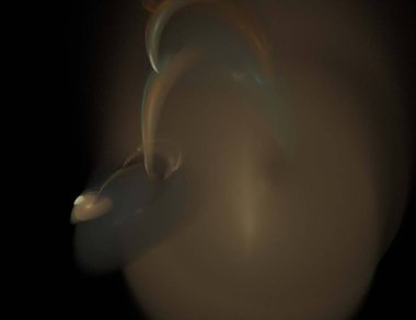 Siyah Renk Üzerine Bir Dijital Fraktal Resmi