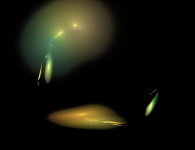 Siyah Renk Üzerine Bir Dijital Fraktal Resmi