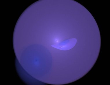 Siyah Renk Üzerine Bir Dijital Fraktal Resmi