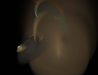 Siyah Renk Üzerine Bir Dijital Fraktal Resmi