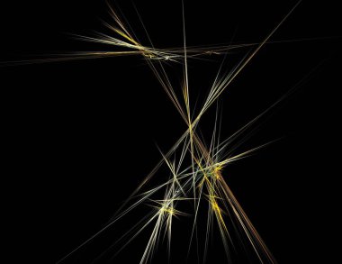 Siyah Renk Üzerine Bir Dijital Fraktal Resmi