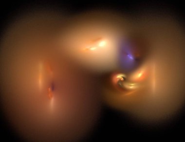 Siyah Renk Üzerine Bir Dijital Fraktal Resmi