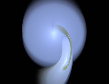 Siyah Renk Üzerine Bir Dijital Fraktal Resmi