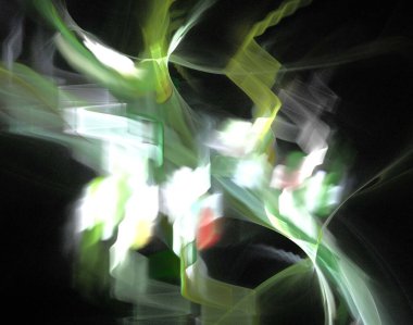 Siyah Renk Üzerine Bir Dijital Fraktal Resmi