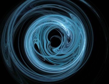 Siyah Renk Üzerine Bir Dijital Fraktal Resmi