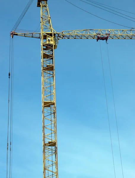 Torre Grúa Día Soleado Seco — Foto de Stock