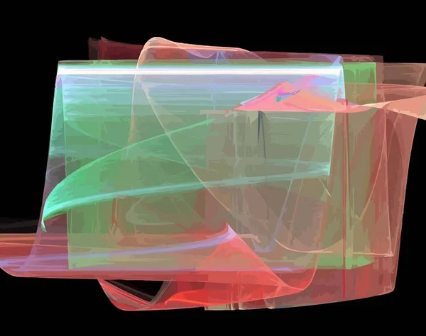Een Illustratie Van Digitale Fractal Met Multicolor — Stockvector