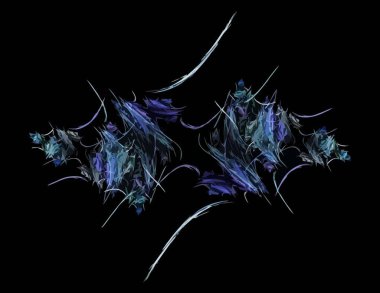 Siyah Renk Üzerine Bir Dijital Fraktal Resmi