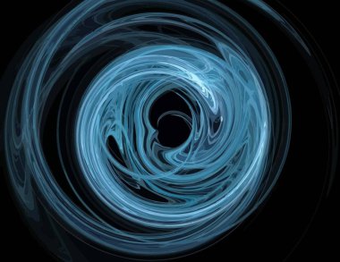 Siyah Renk Üzerine Bir Dijital Fraktal Resmi