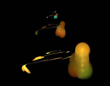 Siyah Renk Üzerine Bir Dijital Fraktal Resmi