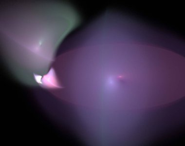 Siyah Renk Üzerine Bir Dijital Fraktal Resmi