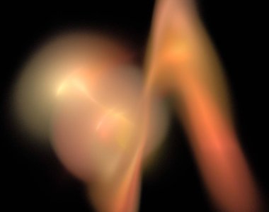 Siyah Renk Üzerine Bir Dijital Fraktal Resmi