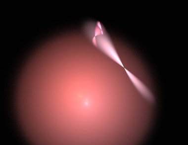 Siyah Renk Üzerine Bir Dijital Fraktal Resmi