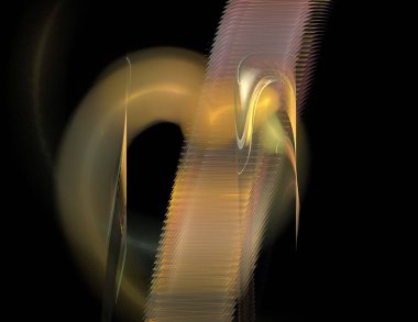 Siyah Renk Üzerine Bir Dijital Fraktal Resmi