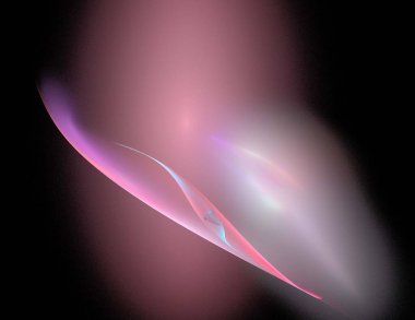 Siyah Renk Üzerine Bir Dijital Fraktal Resmi