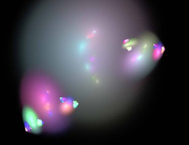 Siyah Renk Üzerine Bir Dijital Fraktal Resmi