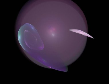 Siyah Renk Üzerine Bir Dijital Fraktal Resmi