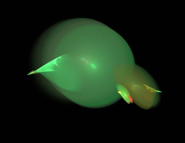 Siyah Renk Üzerine Bir Dijital Fraktal Resmi