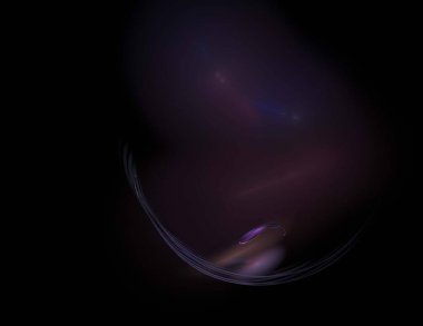 Siyah Renk Üzerine Bir Dijital Fraktal Resmi