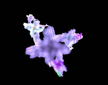 Siyah Renk Üzerine Bir Dijital Fraktal Resmi