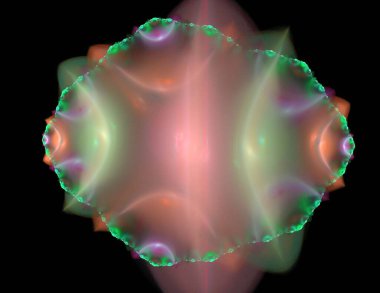 Siyah Renk Üzerine Bir Dijital Fraktal Resmi