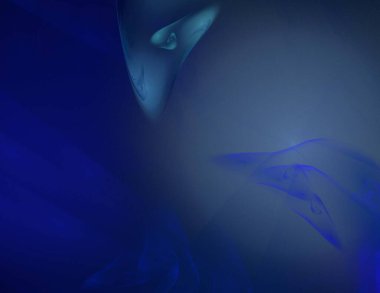 Siyah Renk Üzerine Bir Dijital Fraktal Resmi