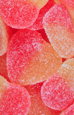 çok renkli meyve jölesi