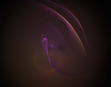 Siyah Renk Üzerine Bir Dijital Fraktal Resmi