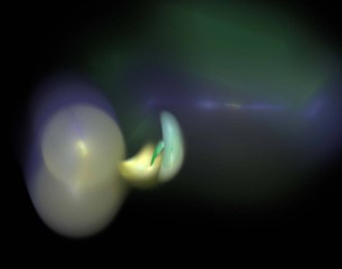 Siyah Renk Üzerine Bir Dijital Fraktal Resmi