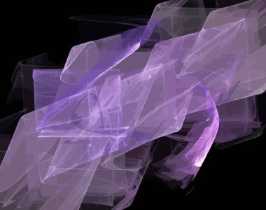 Siyah Renk Üzerine Bir Dijital Fraktal Resmi