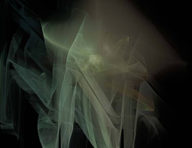 Siyah Renk Üzerine Bir Dijital Fraktal Resmi