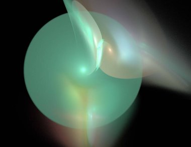 Siyah Renk Üzerine Bir Dijital Fraktal Resmi