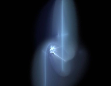 Siyah Renk Üzerine Bir Dijital Fraktal Resmi