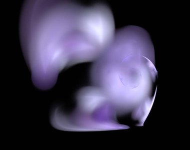 Siyah Renk Üzerine Bir Dijital Fraktal Resmi