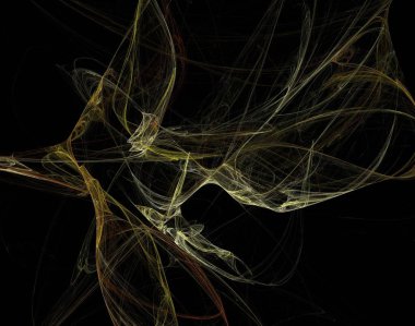 Siyah Renk Üzerine Bir Dijital Fraktal Resmi