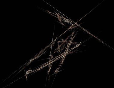 Siyah Renk Üzerine Bir Dijital Fraktal Resmi